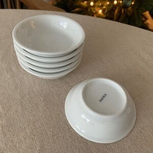 PATRA White Porcelain Small Bowls Set of 6 Minimalist Sauce Dessert Bowls